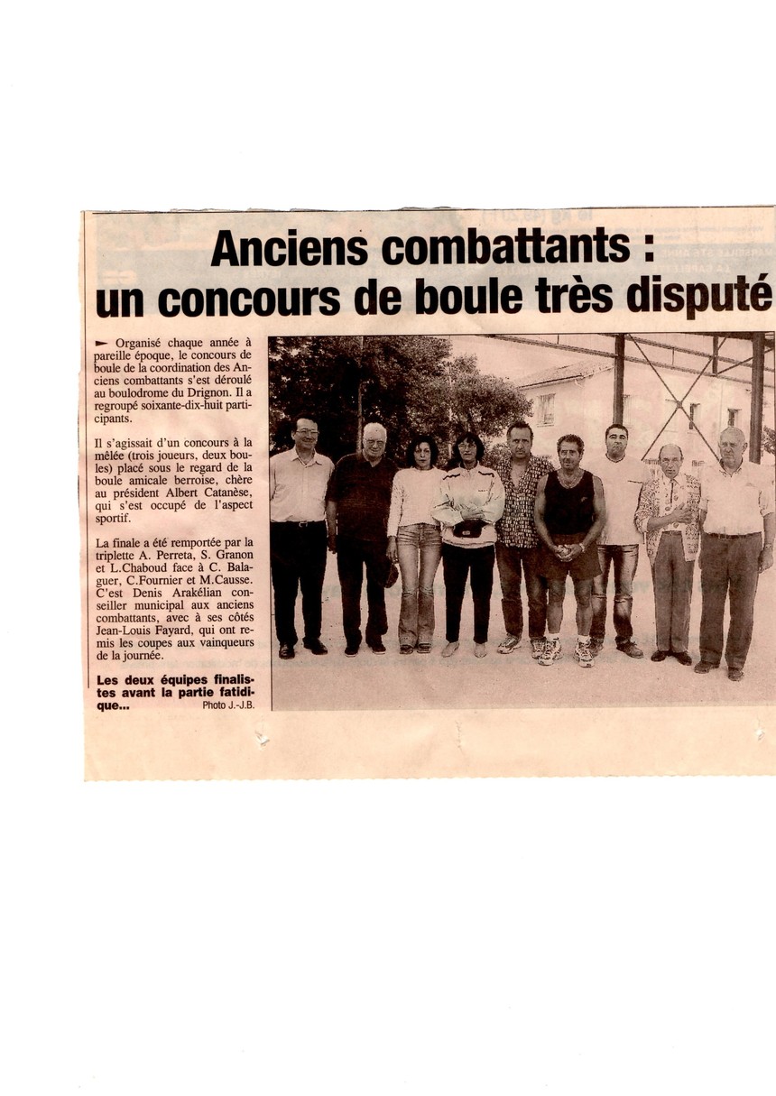 Concours des Anciens Combattants ( suite ) Concours des Anciens Combattants ( suite )