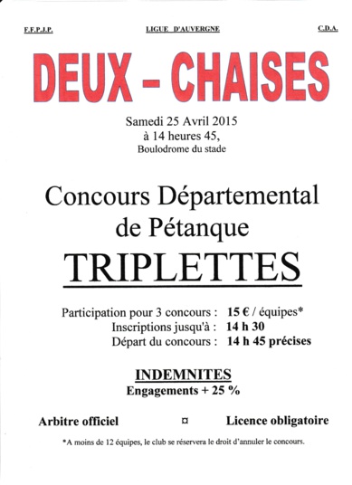 Samedi 25 Avril