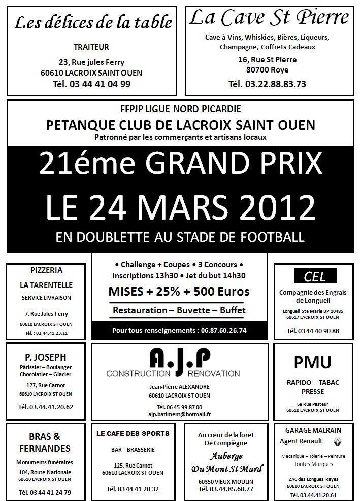 Grand prix des commercants 2012