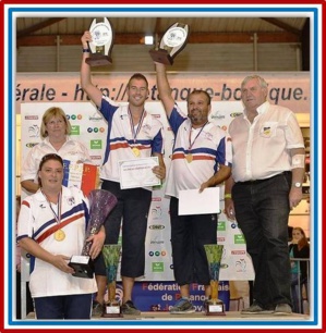 Championnats de France Doublettes Seniors et individuel Féminin les 10-11 Septembre à Lanester (Morbihan 56) Championnats de France Doublettes Seniors et individuel Féminin les 10-11 Septembre à Lanester (Morbihan 56)
