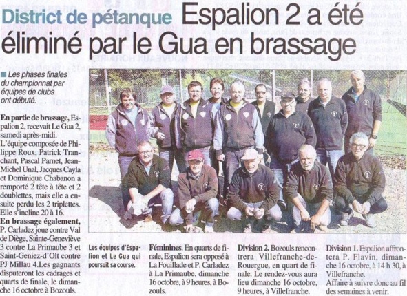 Article paru dans le Centre Presse du Lundi 11 Octobre Article paru dans le Centre Presse du Lundi 11 Octobre