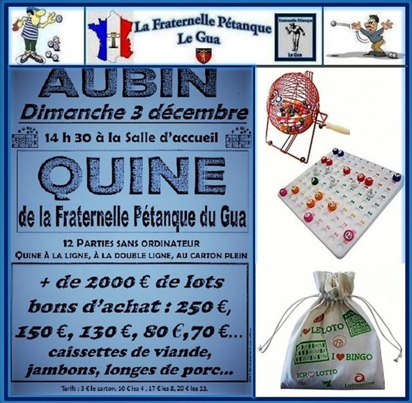 LOTO Dimanche 3 Décembre à 14h30 LOTO Dimanche 3 Décembre à 14h30