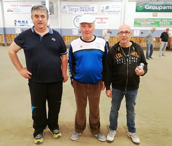 L'équipe homogène du 12 Claude, Alain, Manu; un beau doublé avec St Juéry