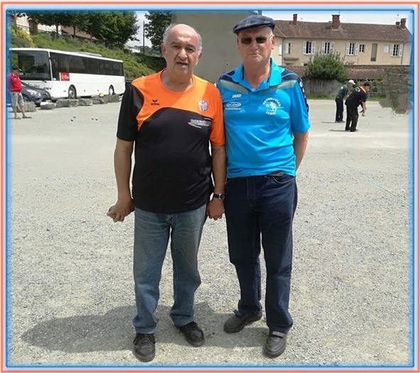 Deux Champions de France, ils se sont rencontrés en tête à tête victoire 13 à 12 pour Jean-Claude.....Amrouche!