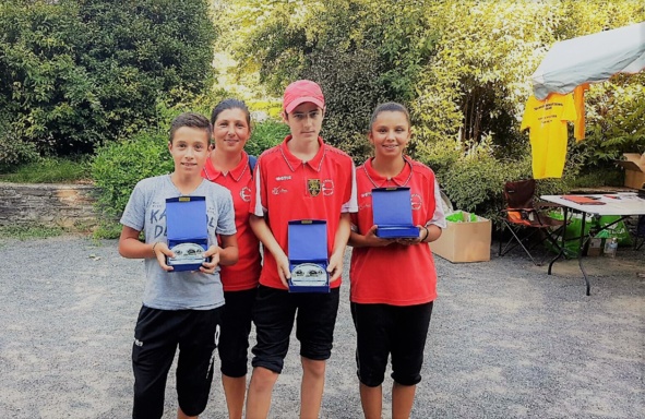 Les vainqueurs catégorie Cadets; Anthony, Estéban et Maéva Les vainqueurs catégorie Cadets; Anthony, Estéban et Maéva
