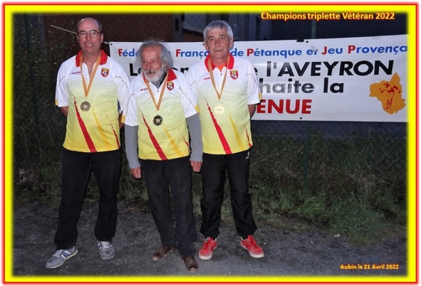 Bravo les Champions Antoine, Jean-Louis, Michel