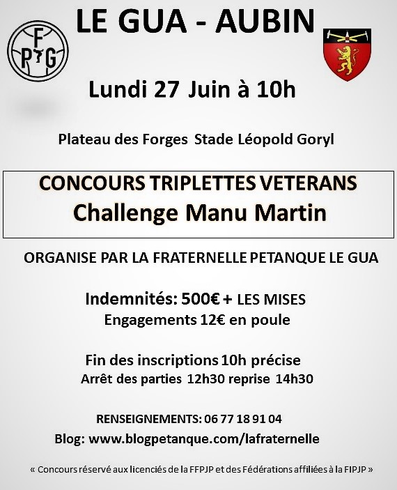 RAPPEL Concours FPG