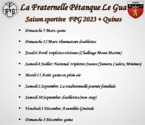 Evènements sportifs 2023 et quines Evènements sportifs 2023 et quines