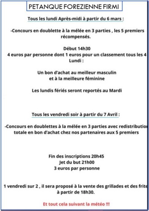 Concours amicaux Concours amicaux