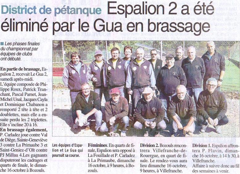 Article paru dans le Centre Presse du Lundi 11 Octobre Article paru dans le Centre Presse du Lundi 11 Octobre