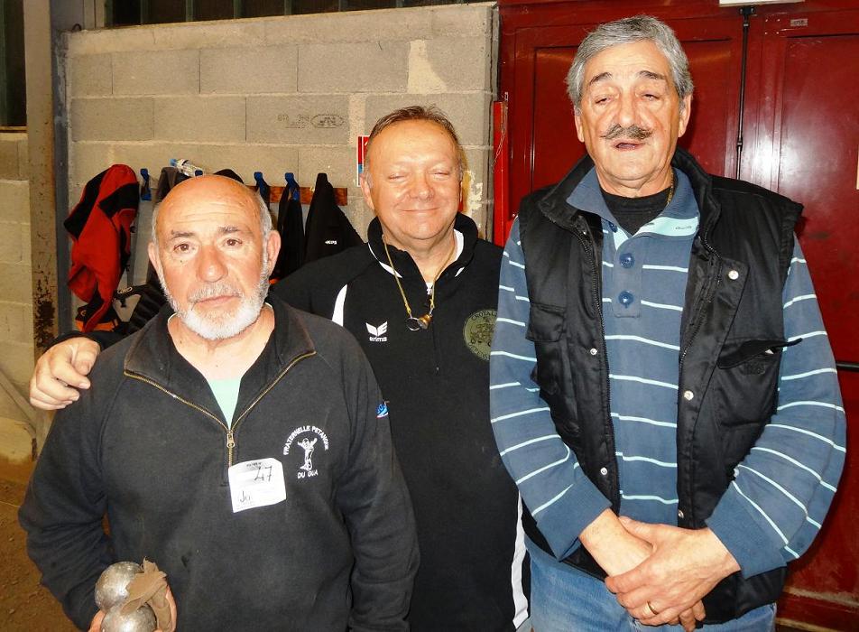 Equipe homogène de la Fraternelle qualifiée, Manu Martin, Bernard Alary et Christian Garroté