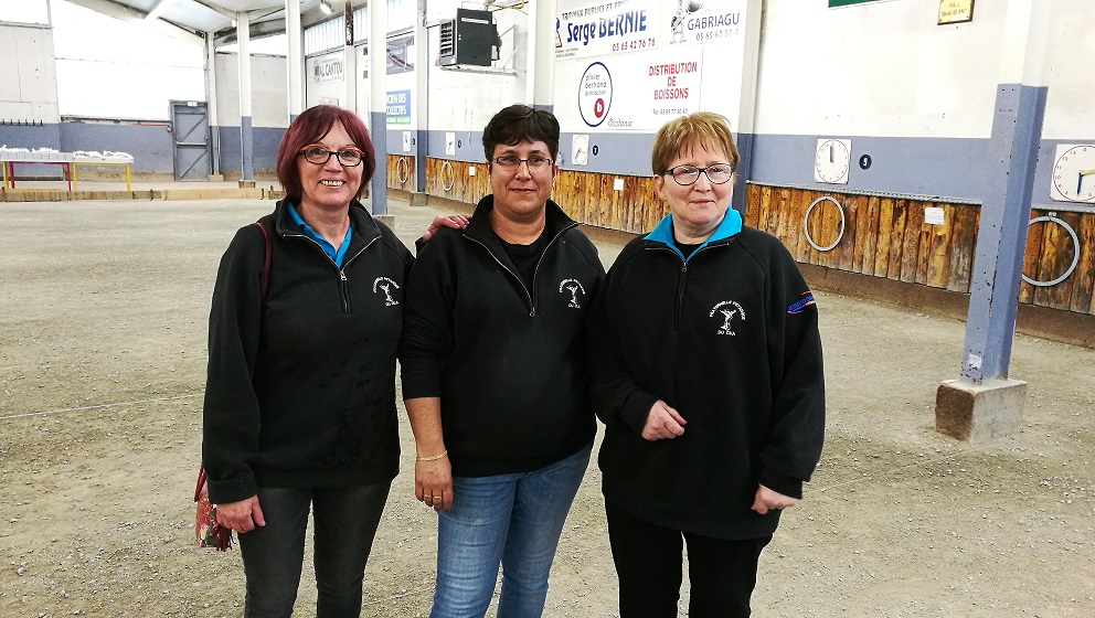 La deuxième Equipe, Viviane, Adeline, Eliane notre Présidente d'Honneur