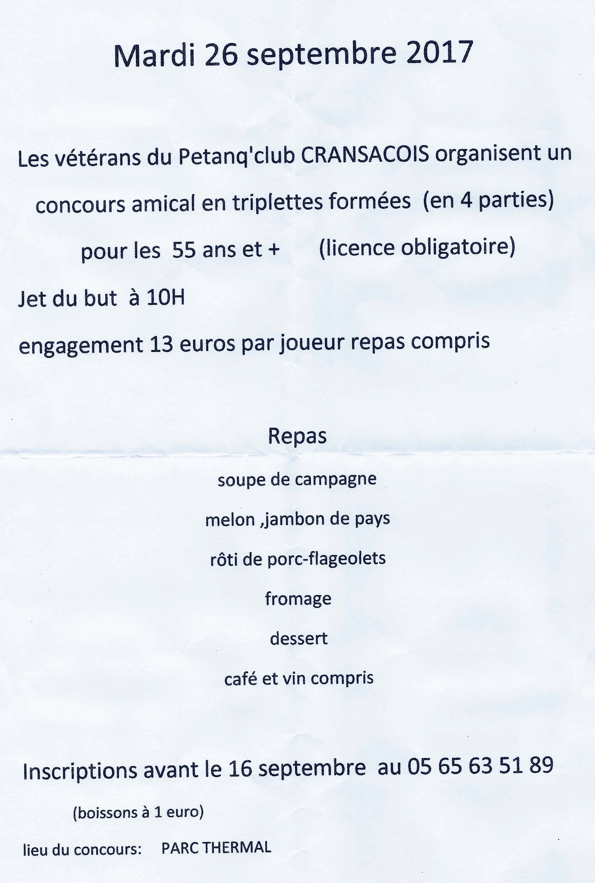 Annonce concours Cransac les Thermes Annonce concours Cransac les Thermes