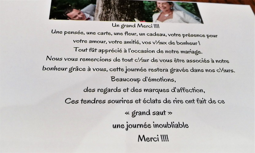 Carnet blanc Céline et Jérémie Carnet blanc Céline et Jérémie