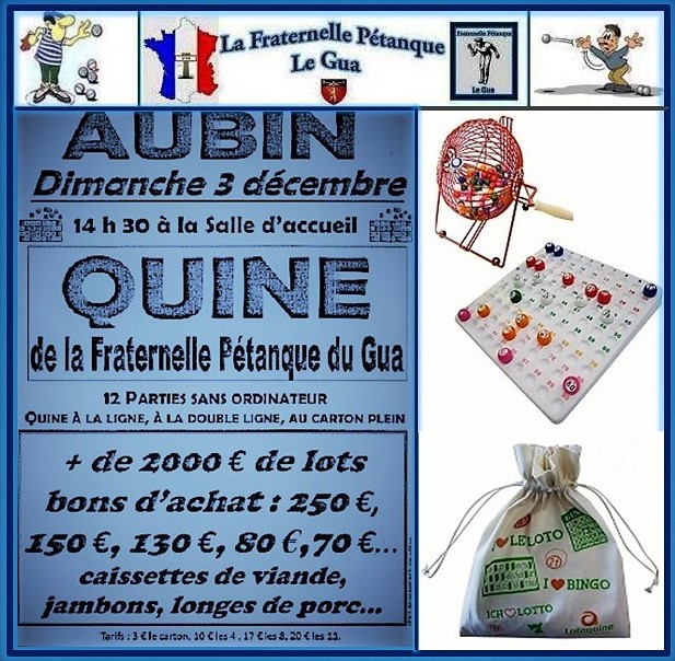 LOTO Dimanche 3 Décembre à 14h30 LOTO Dimanche 3 Décembre à 14h30