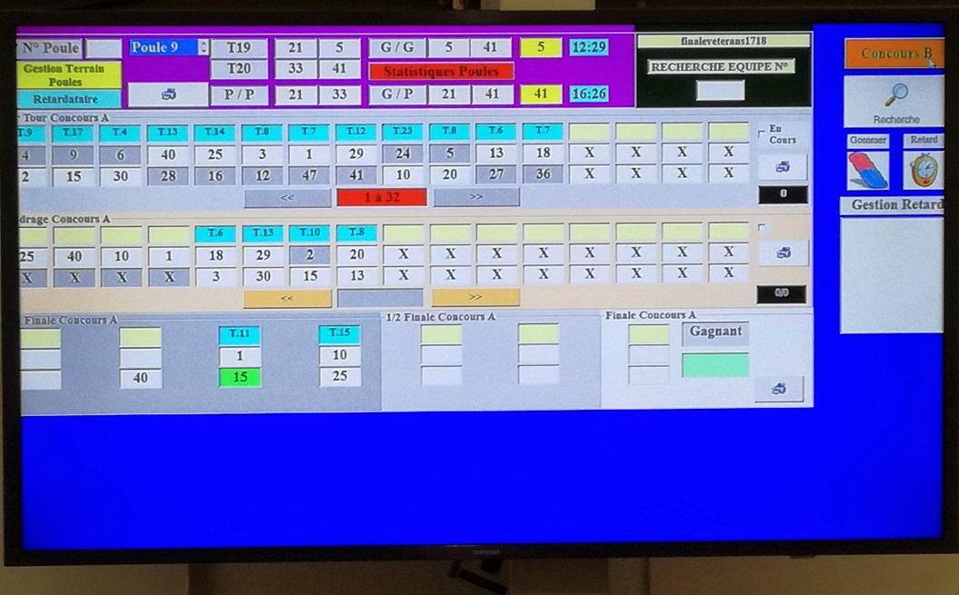Le nouvel écran sous les halls Le nouvel écran sous les halls