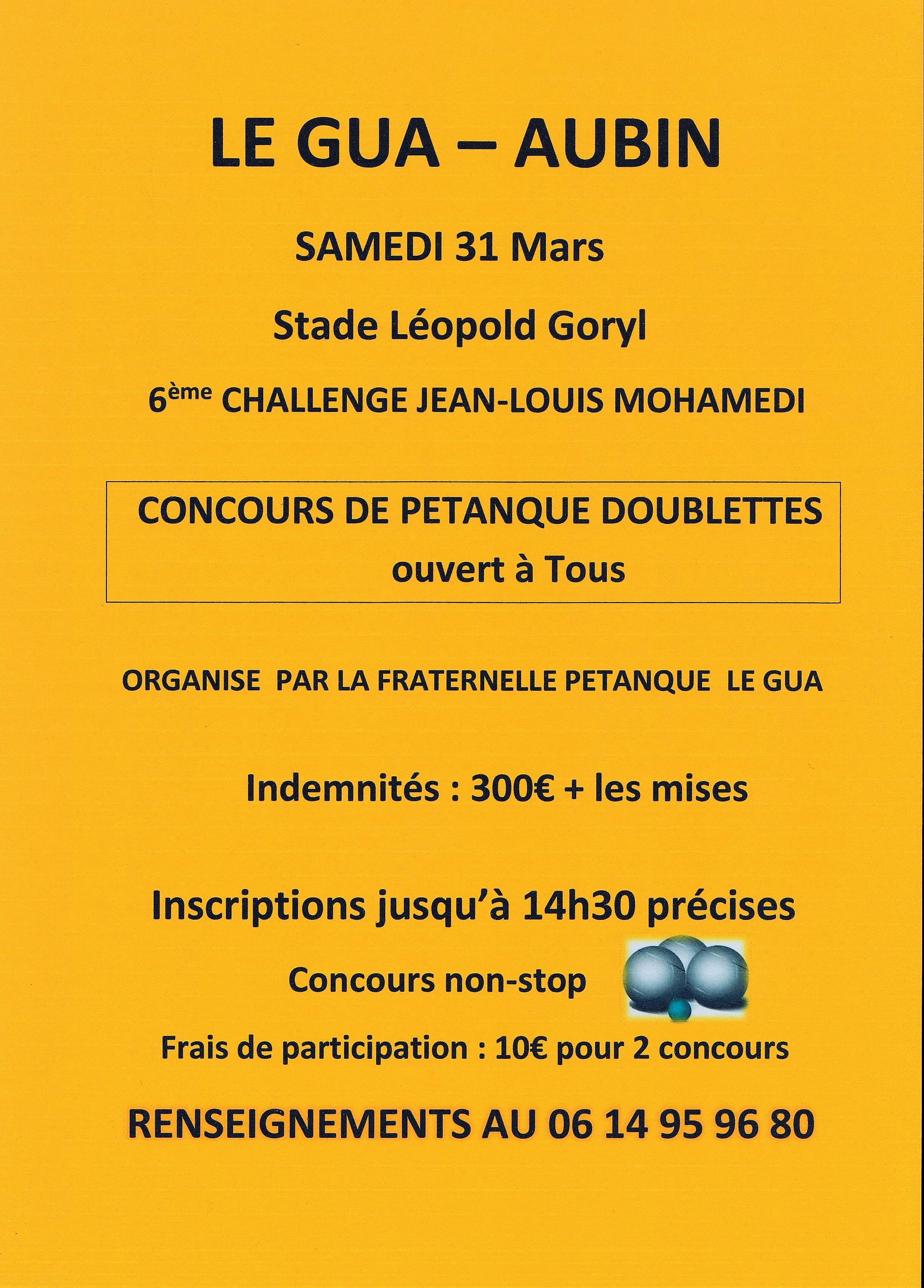 Concours Challenge Jean-Louis Mohamedi