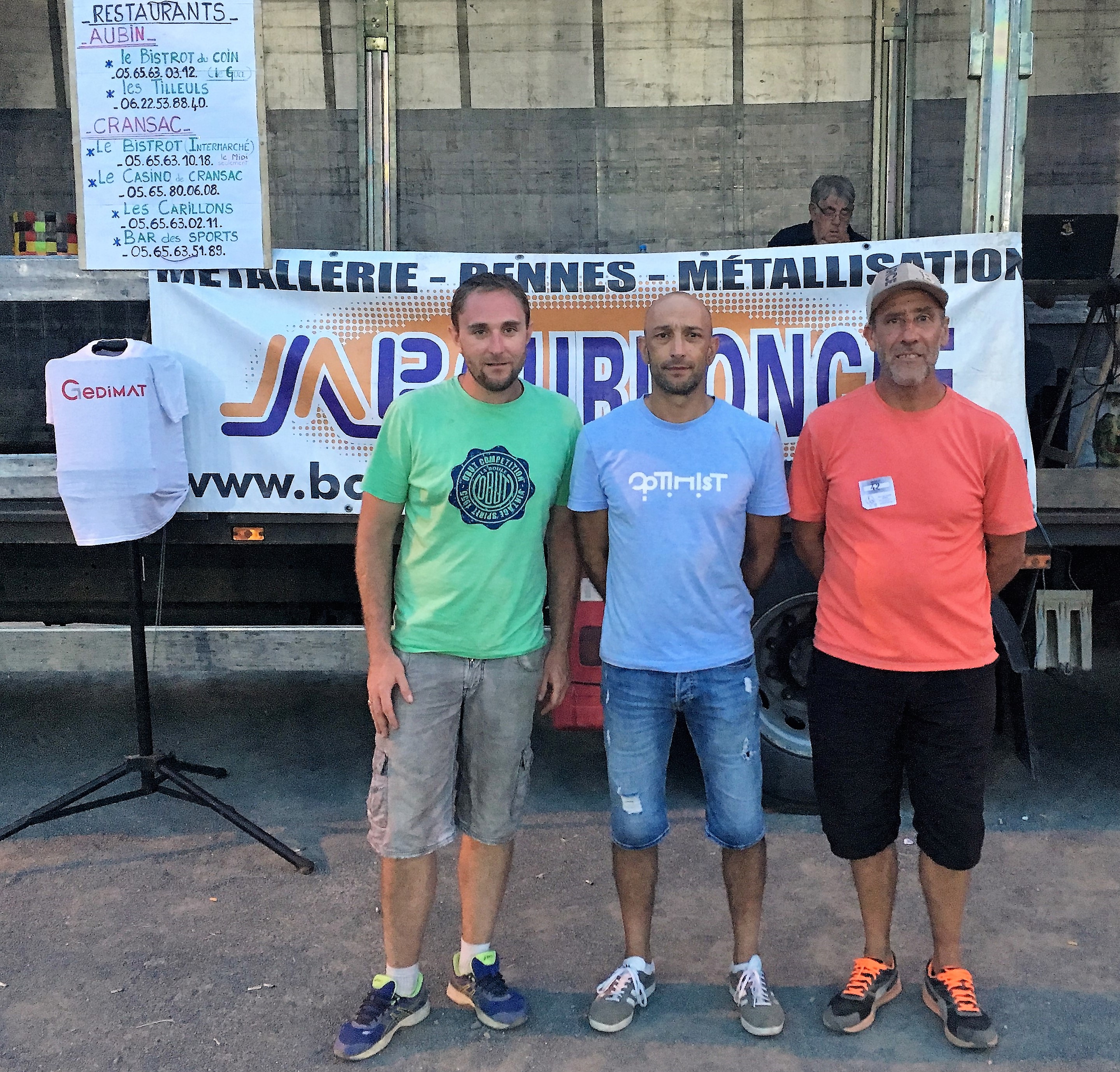 Les vainqueurs du Challenge Métallerie Bourdoncle Jérôme, Anthony, Jacques