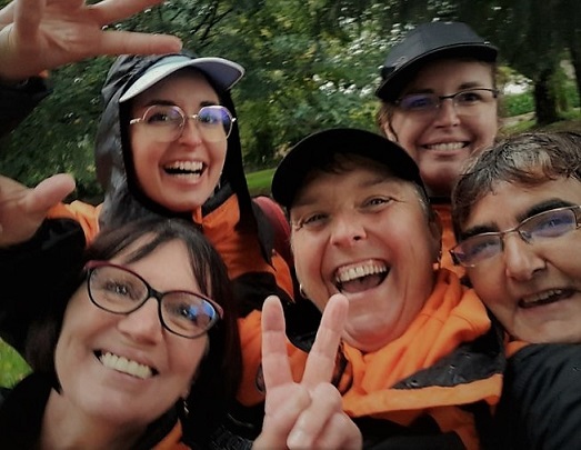 Les Féminines toujours avec le sourire malgré la pluie...