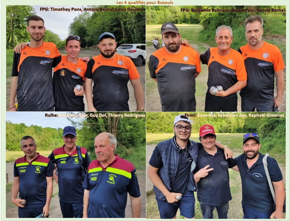 Eliminatoires District Triplettes Promotion Finale Championnat
