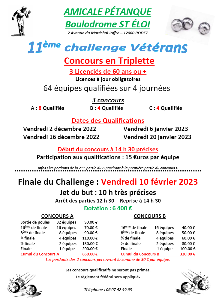 Challenge Vétérans St Eloi Challenge Vétérans St Eloi