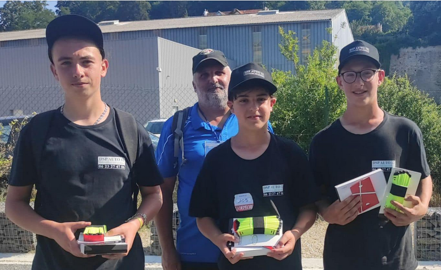 Les vainqueurs en cadet Timothé Durand, Morgan Bou, Mattéo Lopez.