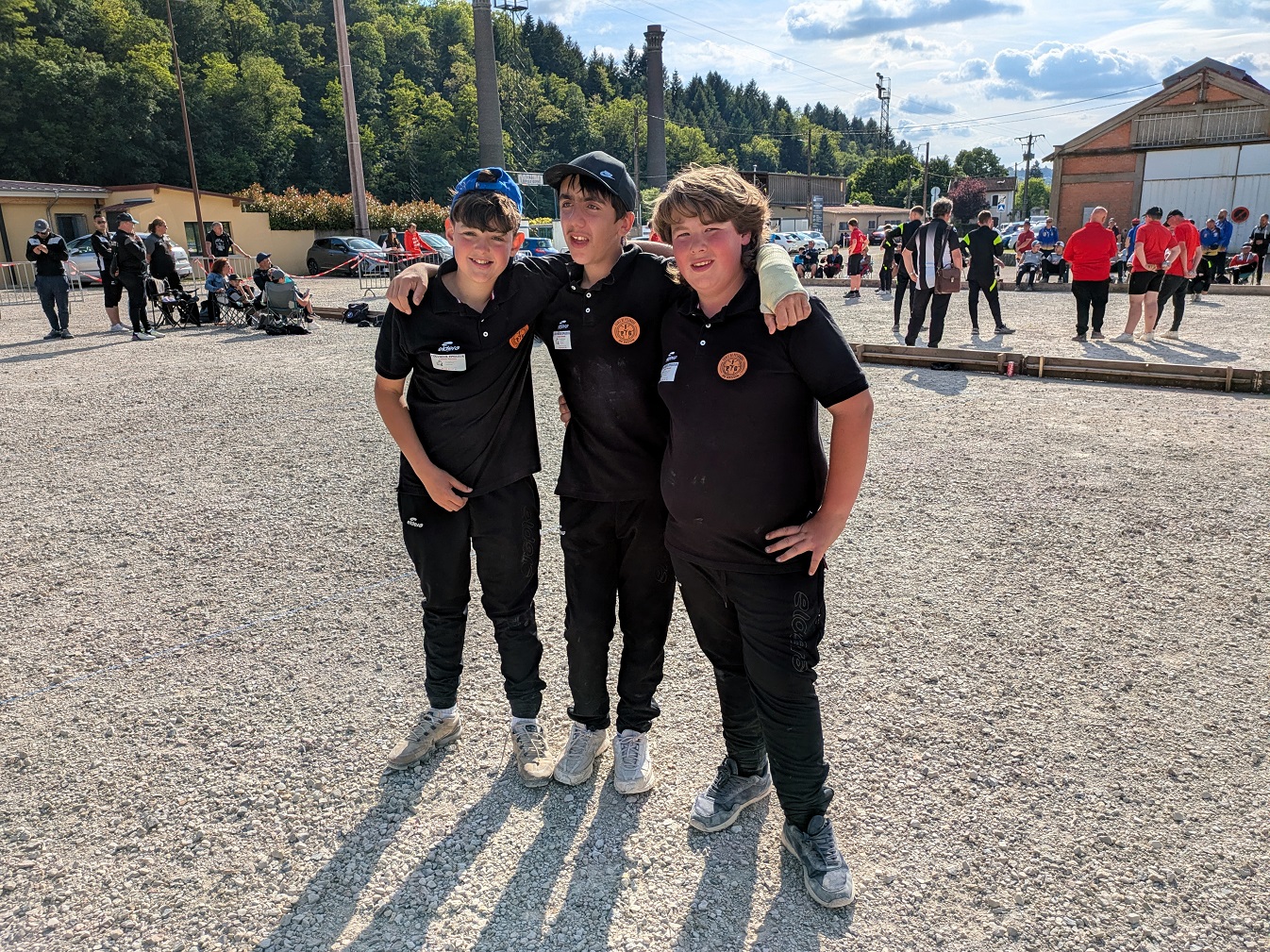 Les vainqueurs du National B catégorie cadet Maël, Julian, Matéo