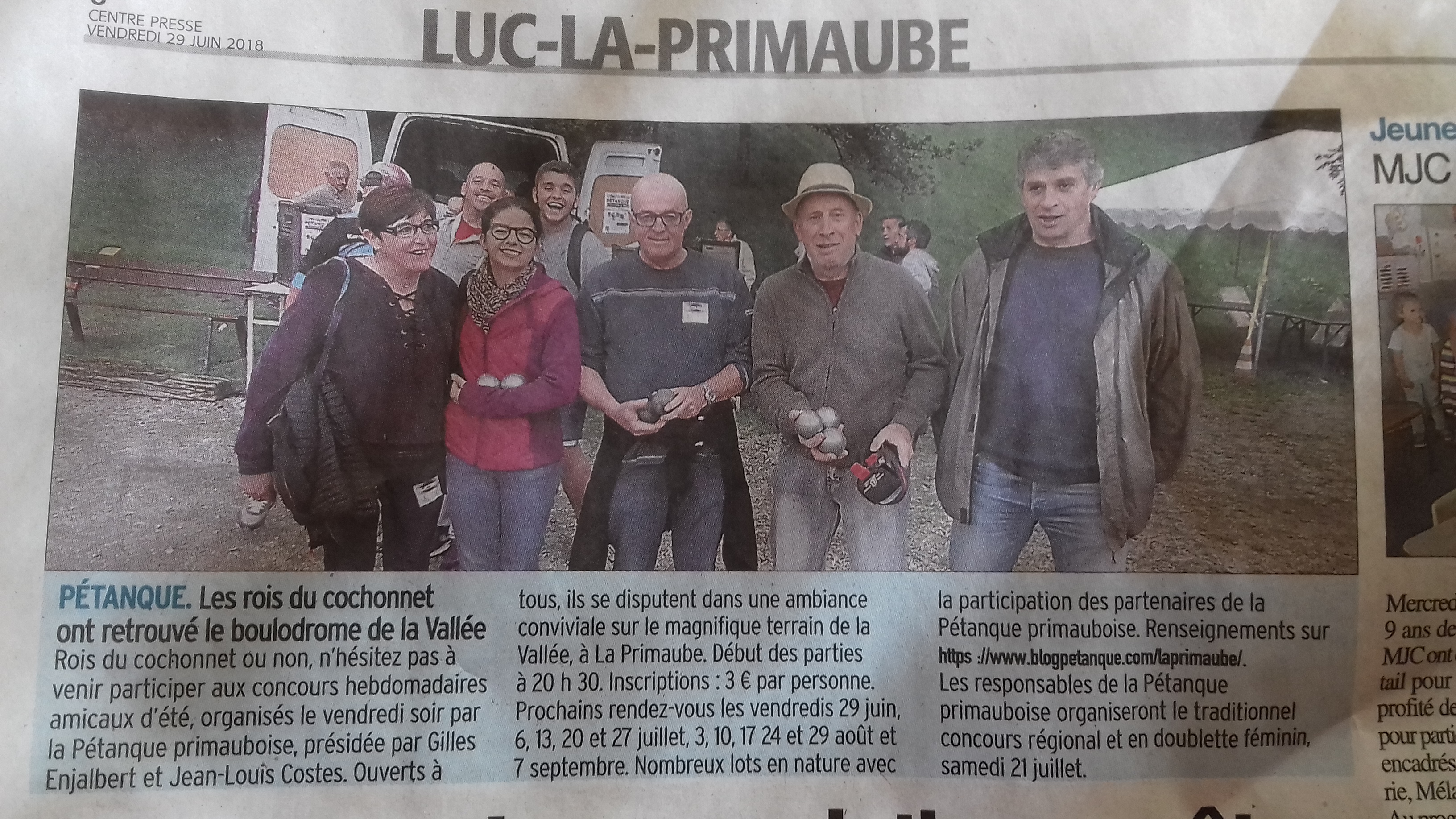 Parution dans la Presse