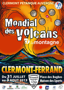 juillet 2013 : l'Auvergne aura son mondial de pétanque