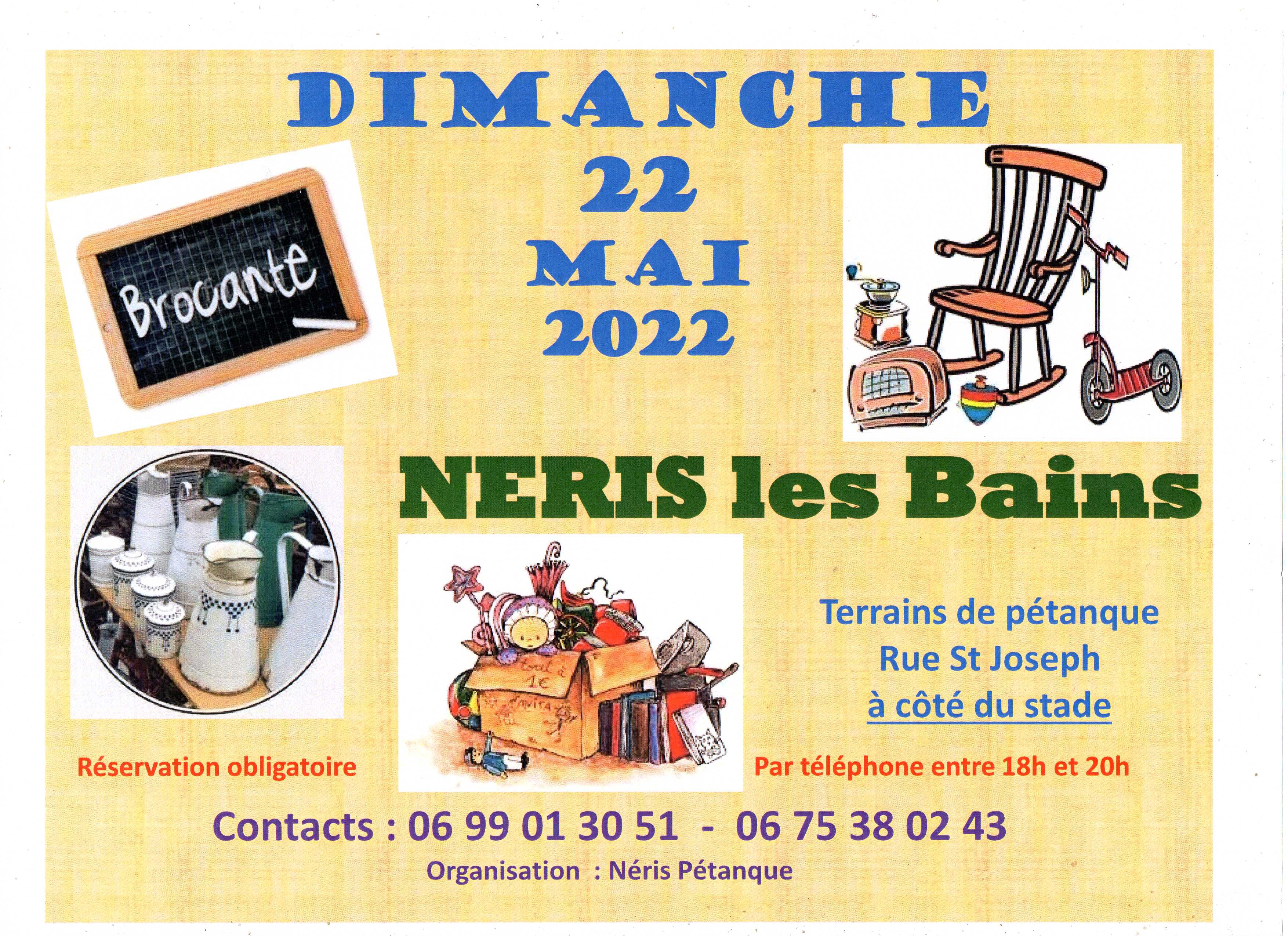 Brocante  de la pétanque de Néris