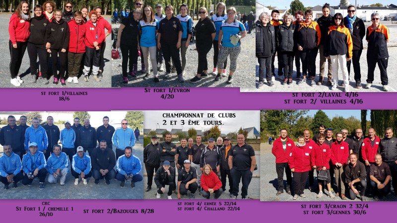 2 et 3 ème tour du championnat des clubs 2018