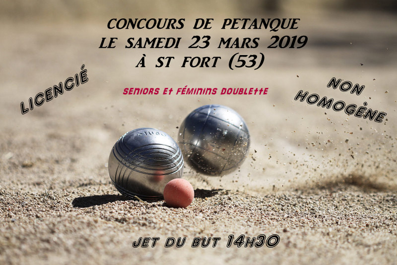Concours de pétanque à St Fort Concours de pétanque à St Fort