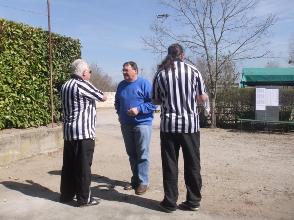 Nos 2 arbitres et notre Président Mr. GAUTHEROT André