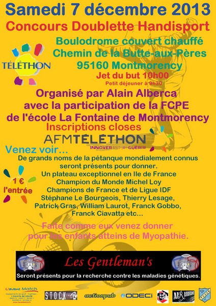 Concours handisport au profit de l’AFM – Téléthon