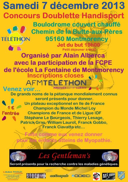 Concours handisport au profit de l’AFM – Téléthon Concours handisport au profit de l’AFM – Téléthon