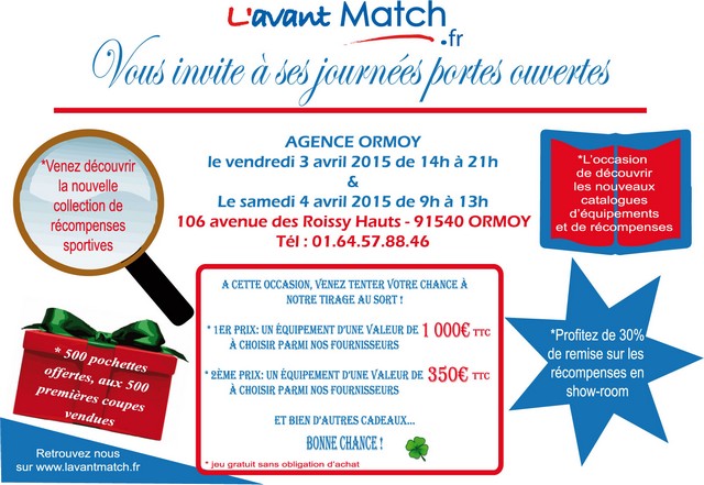 Portes ouvertes L'avant Match Portes ouvertes L'avant Match