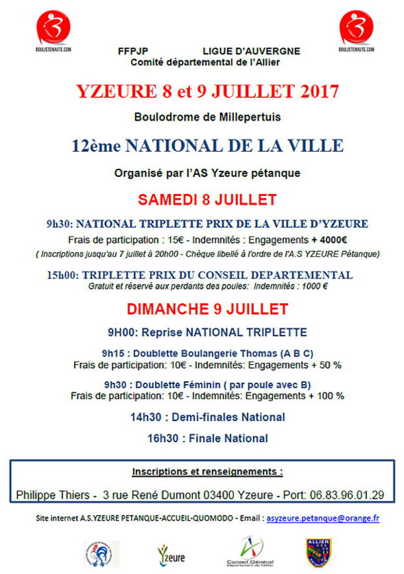 NATIONAL YZEURE et ST MAUR