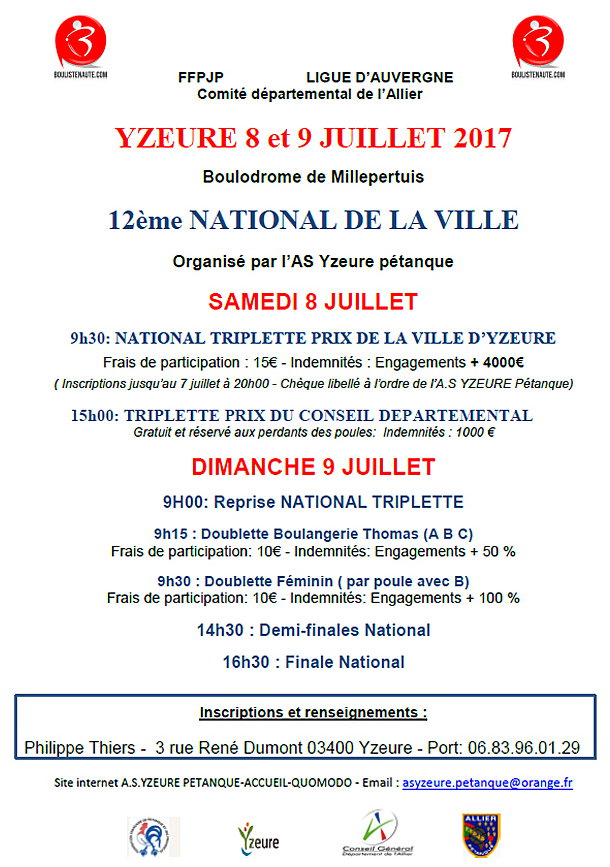 NATIONAL YZEURE et ST MAUR