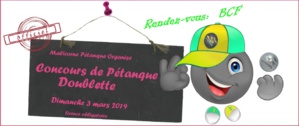 Concours Doublette - 3 mars 2019 Concours Doublette - 3 mars 2019