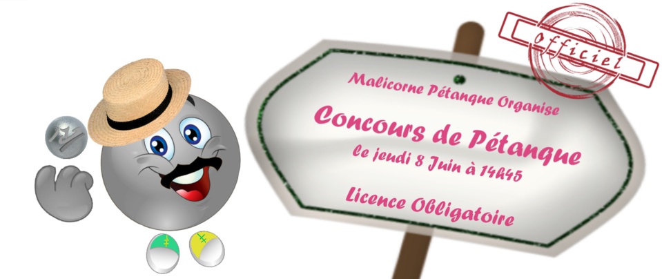 Concours Doublette 55ans et + du 8 Juin 2017