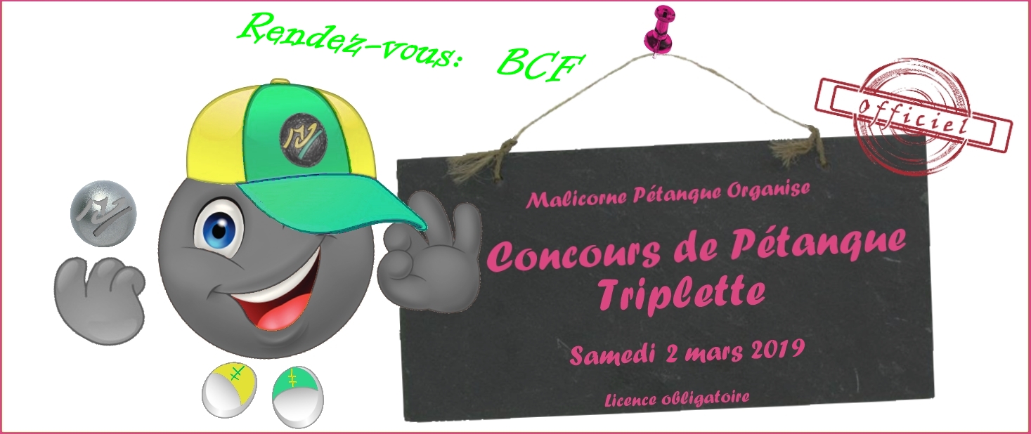Concours Triplette - 2 mars 2019