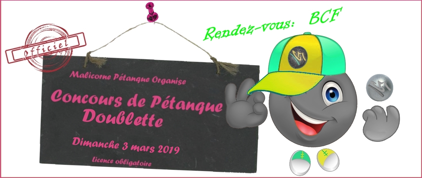 Concours Doublette - 3 mars 2019