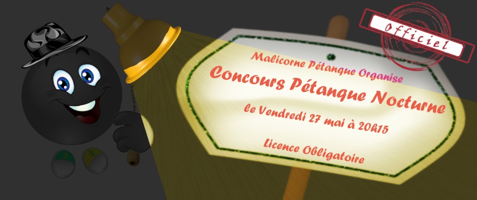 Concours Doublette Nocturne du 27 Mai 2016 Concours Doublette Nocturne du 27 Mai 2016