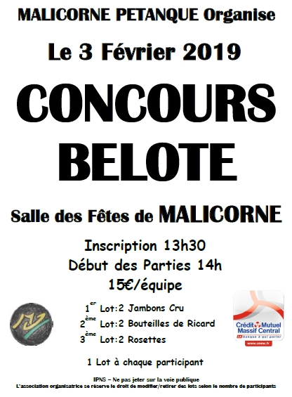 AfficheConcoursBelote_20190203 AfficheConcoursBelote_20190203