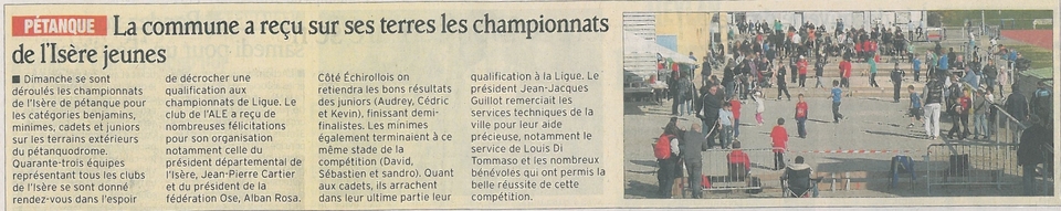 chpt de l'isére triplette jeunes chpt de l'isére triplette jeunes