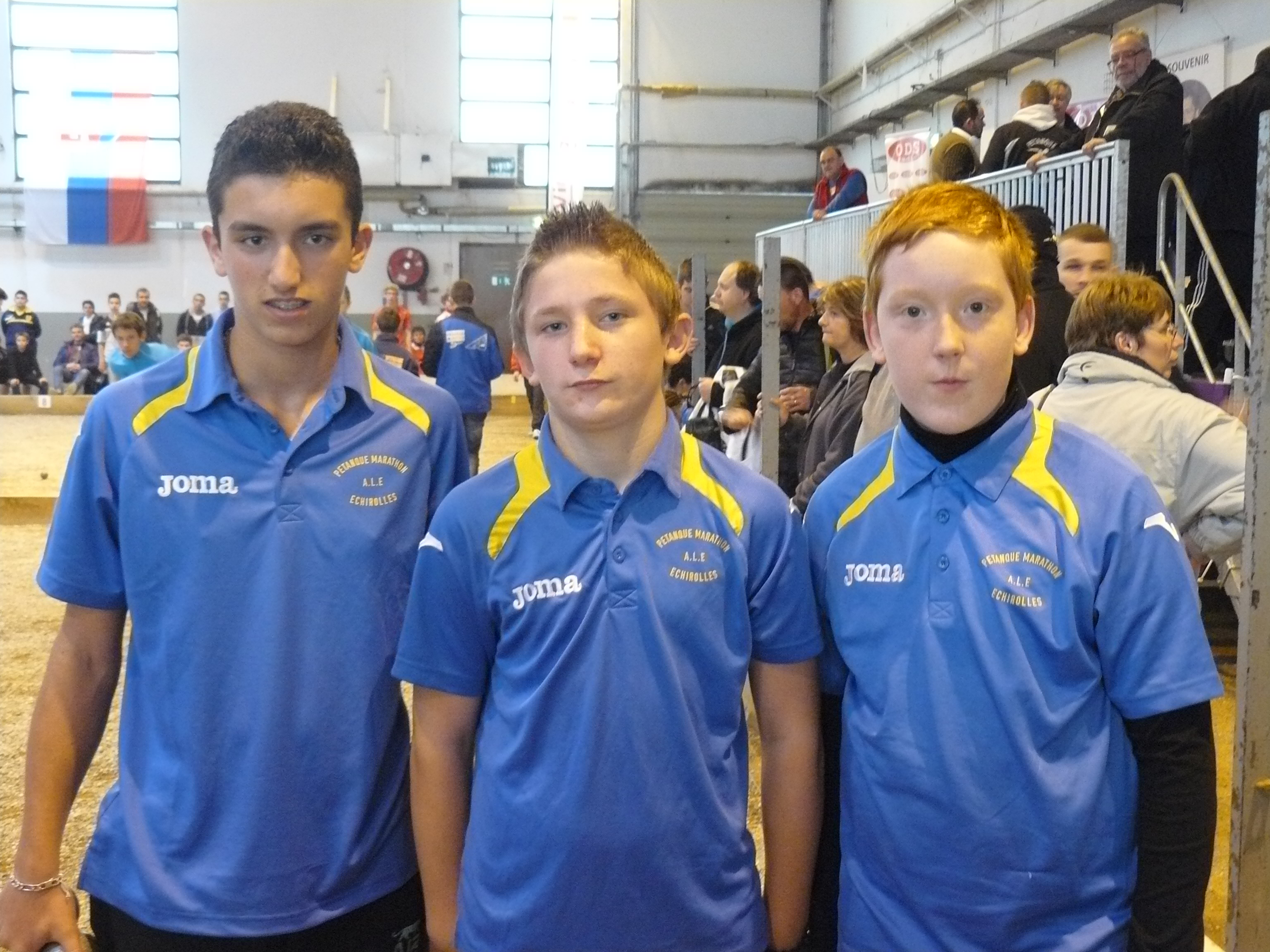 Johan;David,Dorian, equipe cadet