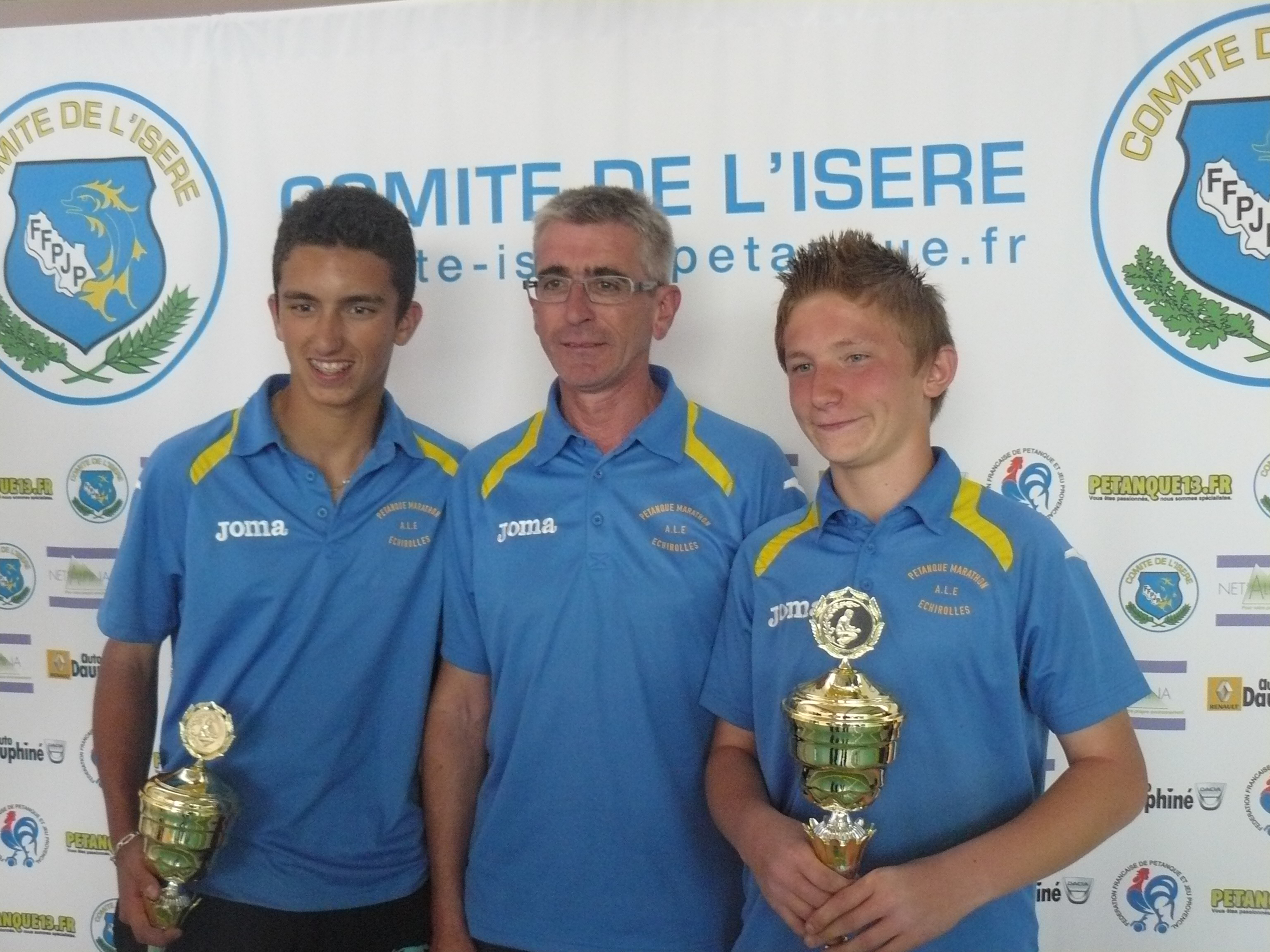 en cadet , johan,serge et david demie finaliste