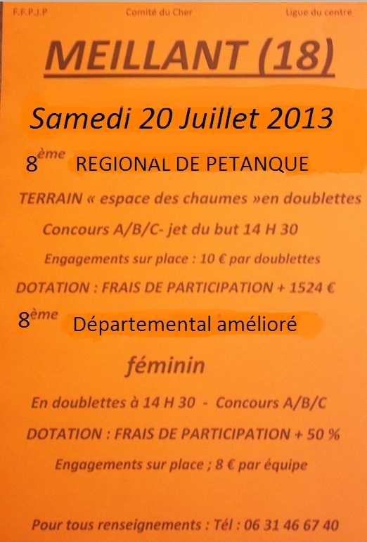 RÉGIONAL DE MEILLANT RÉGIONAL DE MEILLANT