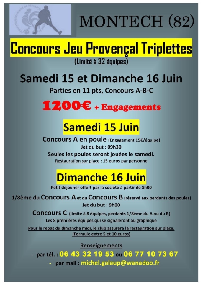 Concours Jeu provençal à Montech