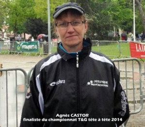Agnès CASTOR, finaliste du championnat tête à tête féminin Agnès CASTOR, finaliste du championnat tête à tête féminin